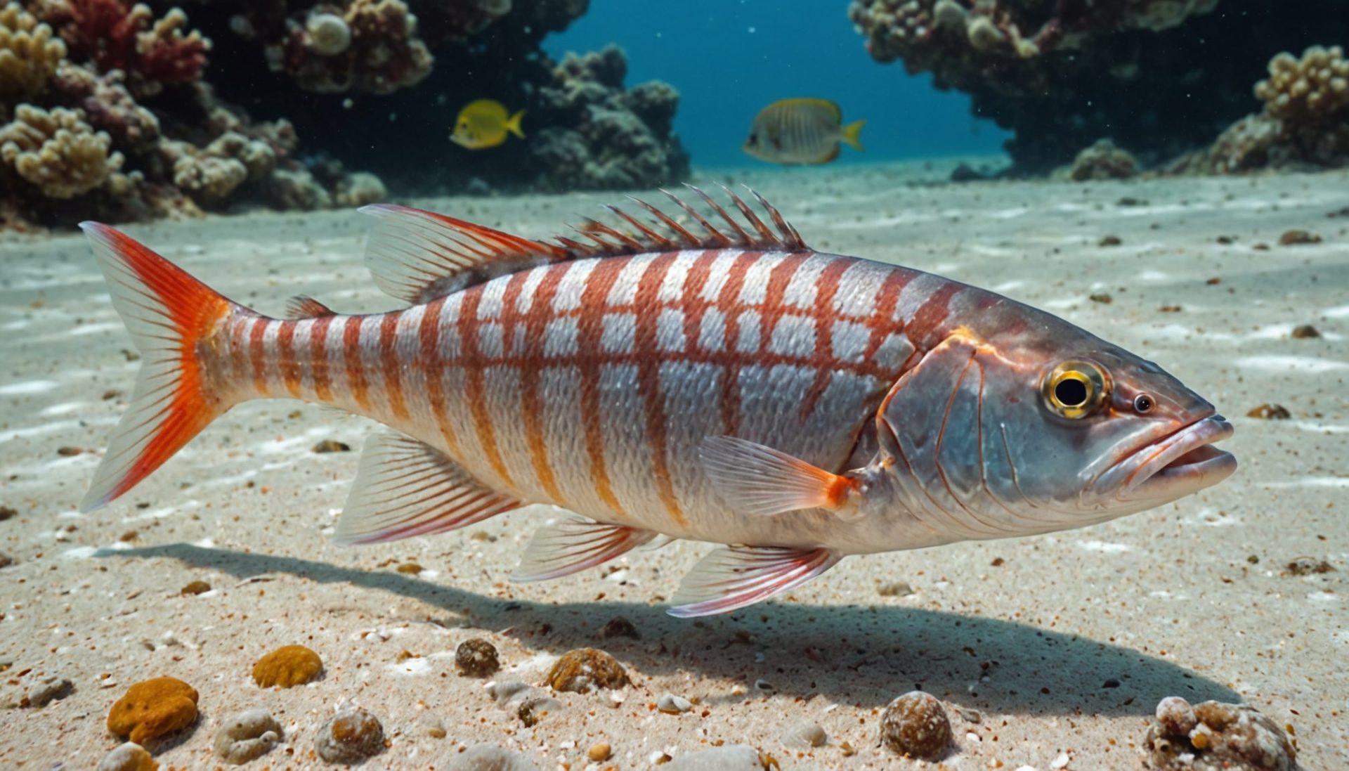 découvrez le rouget de roche (mullus surmuletus), un poisson vibrant et coloré des fonds marins méditerranéens, reconnu pour sa beauté et son rôle écologique.
