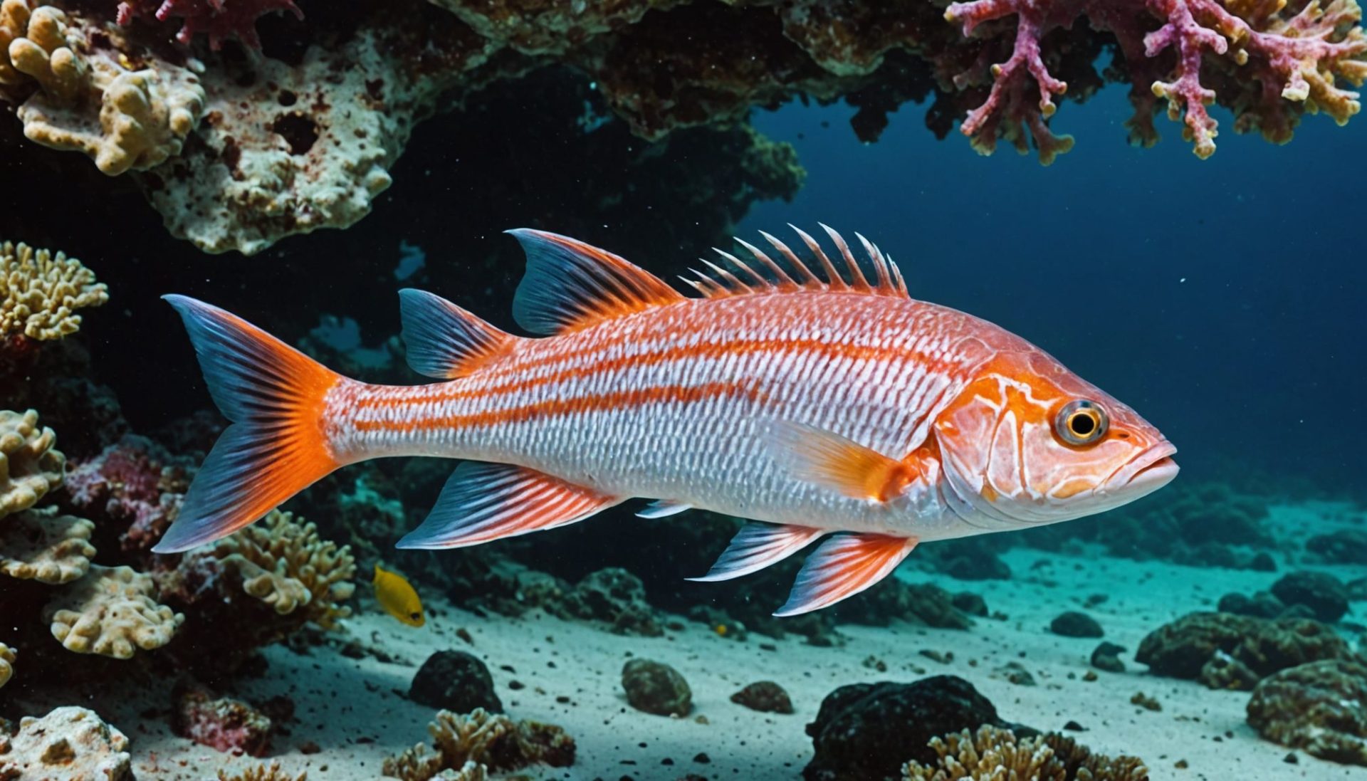 découvrez le rouget de roche (mullus surmuletus), un poisson coloré emblématique des fonds méditerranéens, apprécié pour sa beauté et sa saveur délicate.