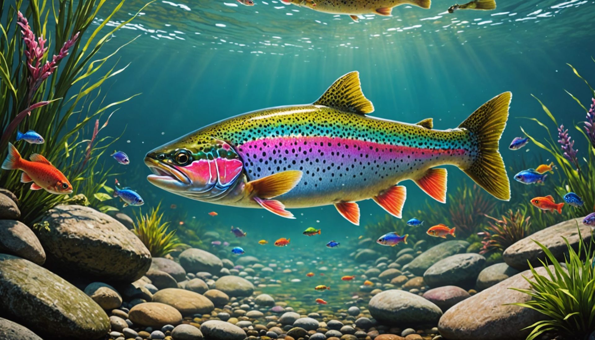 explorez le monde fascinant de la truite arc-en-ciel (oncorhynchus mykiss), un poisson remarquable des eaux douces, connu pour ses couleurs éclatantes et son rôle écologique essentiel.