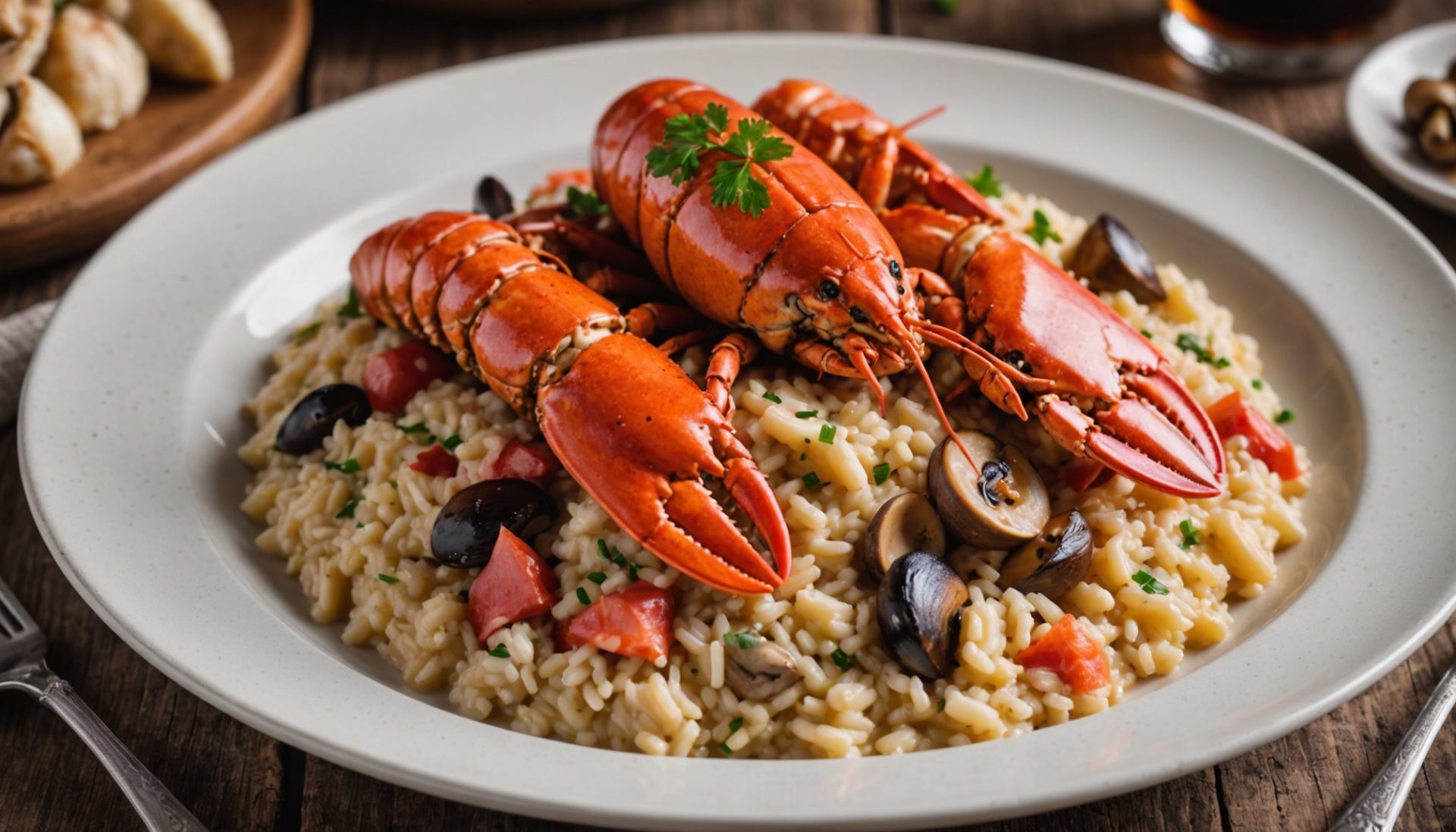 savourez un risotto onctueux aux saveurs marines avec notre recette délice marin, associant homard frais et cèpes séchés pour un plat raffiné et gourmand.