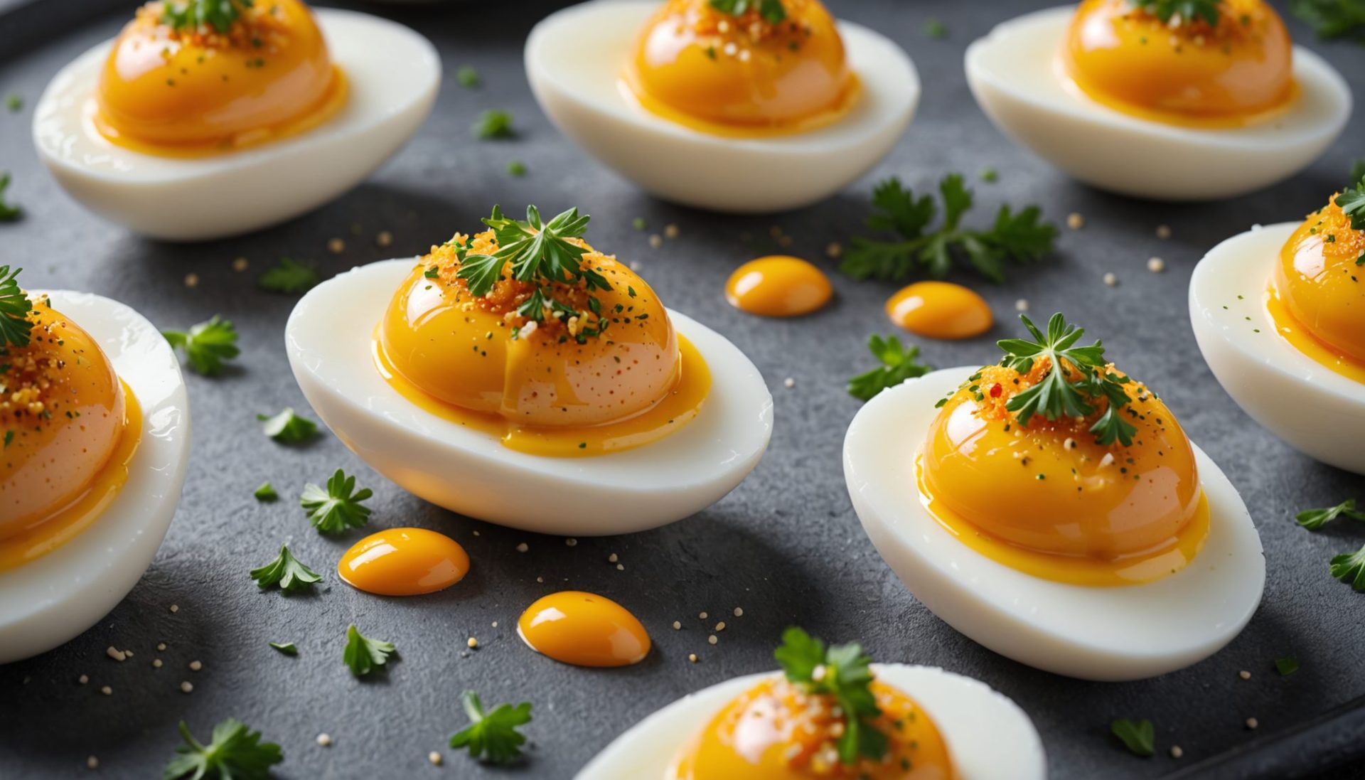 découvrez l'œuf mayo revisité à la poutargue, une délicatesse marine alliant saveurs traditionnelles et finesse gourmande, parfaite pour sublimer vos apéritifs.