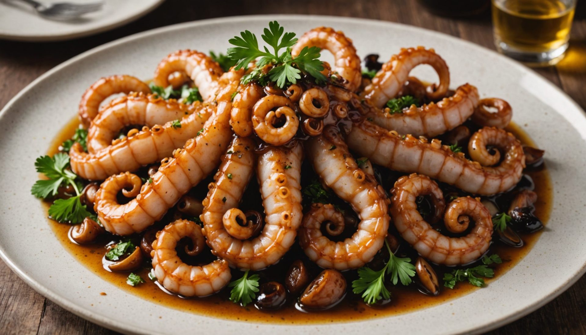 découvrez le poulpe confit à la mode lagareiro, un plat traditionnel portugais aux saveurs marines intenses et à la texture fondante, parfait pour les amateurs de fruits de mer.