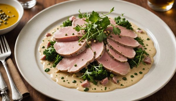 découvrez le vitello tonnato, un plat italien raffiné qui marie avec élégance la tendreté de la viande de veau à la fraîcheur de la sauce au thon, pour une alliance subtile entre terre et mer.