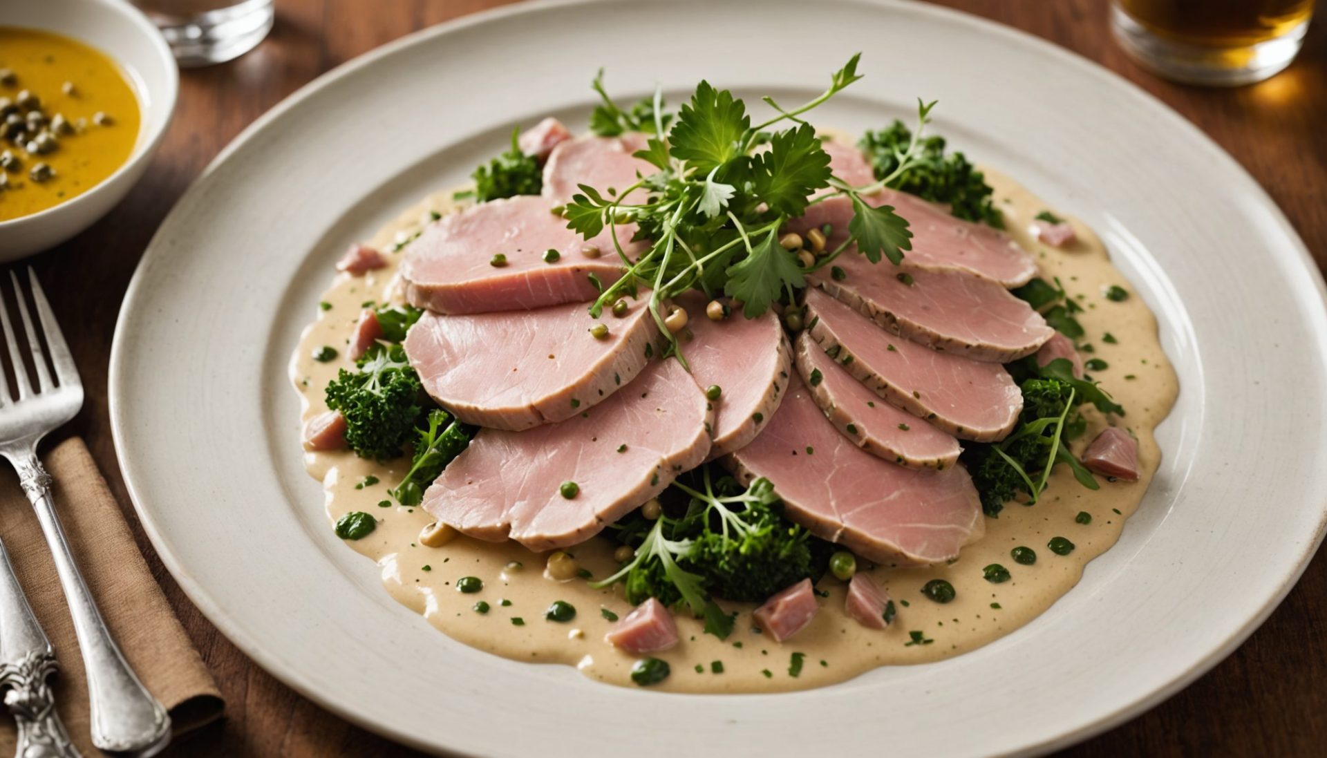 découvrez le vitello tonnato, un plat italien raffiné qui marie avec élégance la tendreté de la viande de veau à la fraîcheur de la sauce au thon, pour une alliance subtile entre terre et mer.