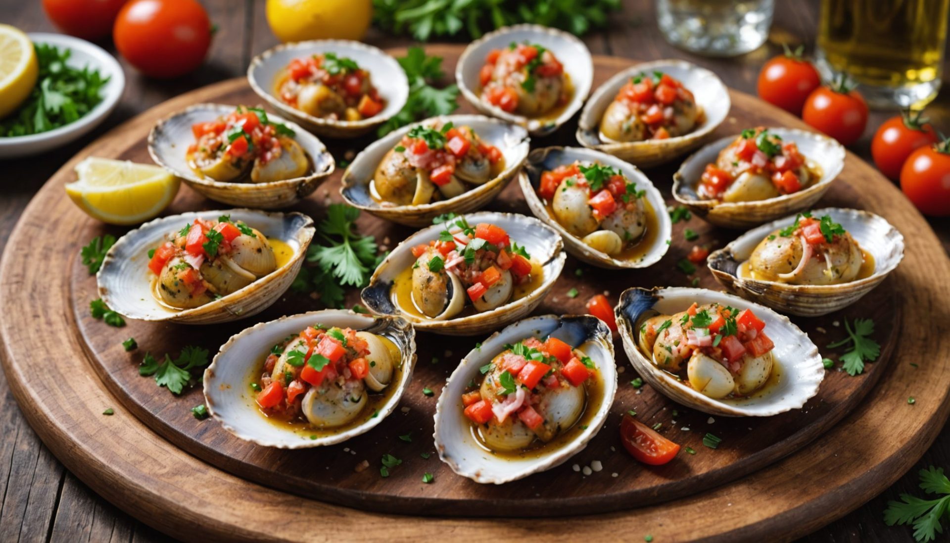 découvrez notre recette de palourdes farcies au jambon et tomates savoureuses, un délice marin facile à préparer pour un repas gourmand et raffiné.