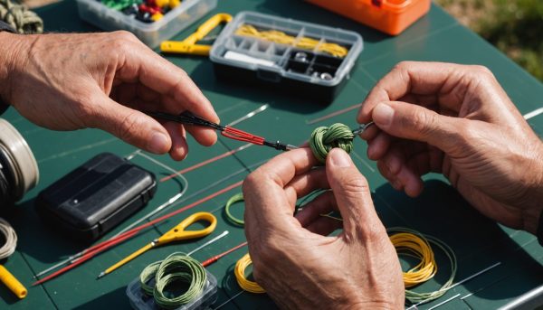 apprenez à maîtriser le nœud de bas de ligne, une technique essentielle pour tous les pêcheurs souhaitant assurer la solidité et la fiabilité de leur montage.