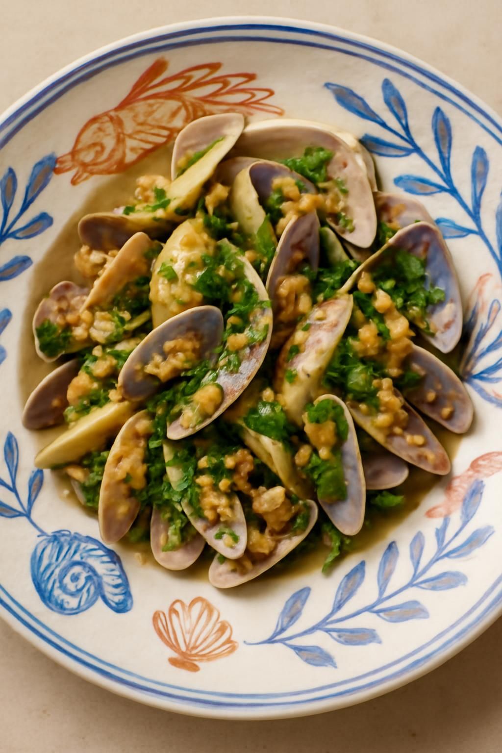 découvrez les tellines parfumées à l’ail, piment vert et ras-el-hanout, une recette savoureuse qui vous emmène pour un voyage gustatif au cœur des saveurs marines.