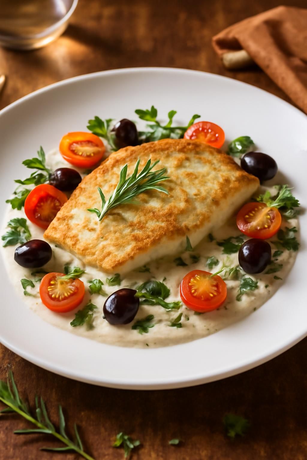 découvrez une recette savoureuse de barbue aux saveurs méditerranéennes, sublimée par l'alliance gourmande du gorgonzola et du romarin pour un festin raffiné.