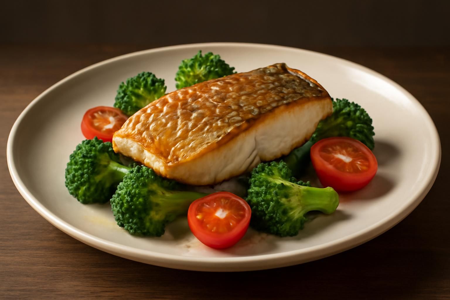 découvrez notre recette raffinée de filet de barbue accompagné de brocolis croquants et de tomates cerises juteuses, pour un délice marin savoureux et équilibré.