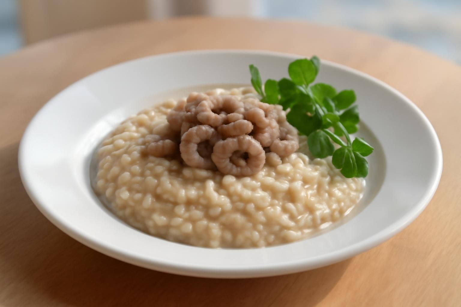 savourez un risotto onctueux aux crevettes grises et cresson frais, une recette marine délicate et pleine de saveurs pour un repas raffiné.