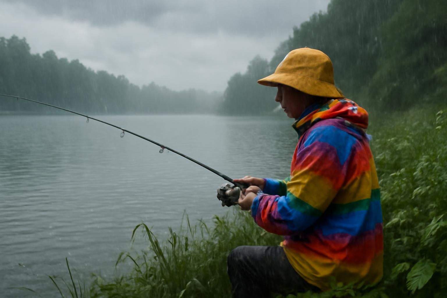 Pêcher sous la pluie : découvrez pourquoi c’est souvent l’instant idéal