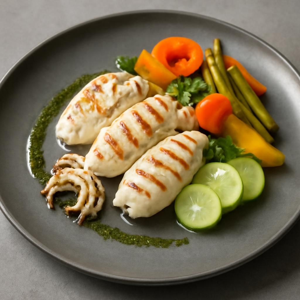 découvrez notre recette de seiche marinée et grillée, servie avec des légumes croquants marinés pour une explosion de saveurs marines revisitées. un plat frais et gourmand parfait pour les amateurs de fruits de mer.