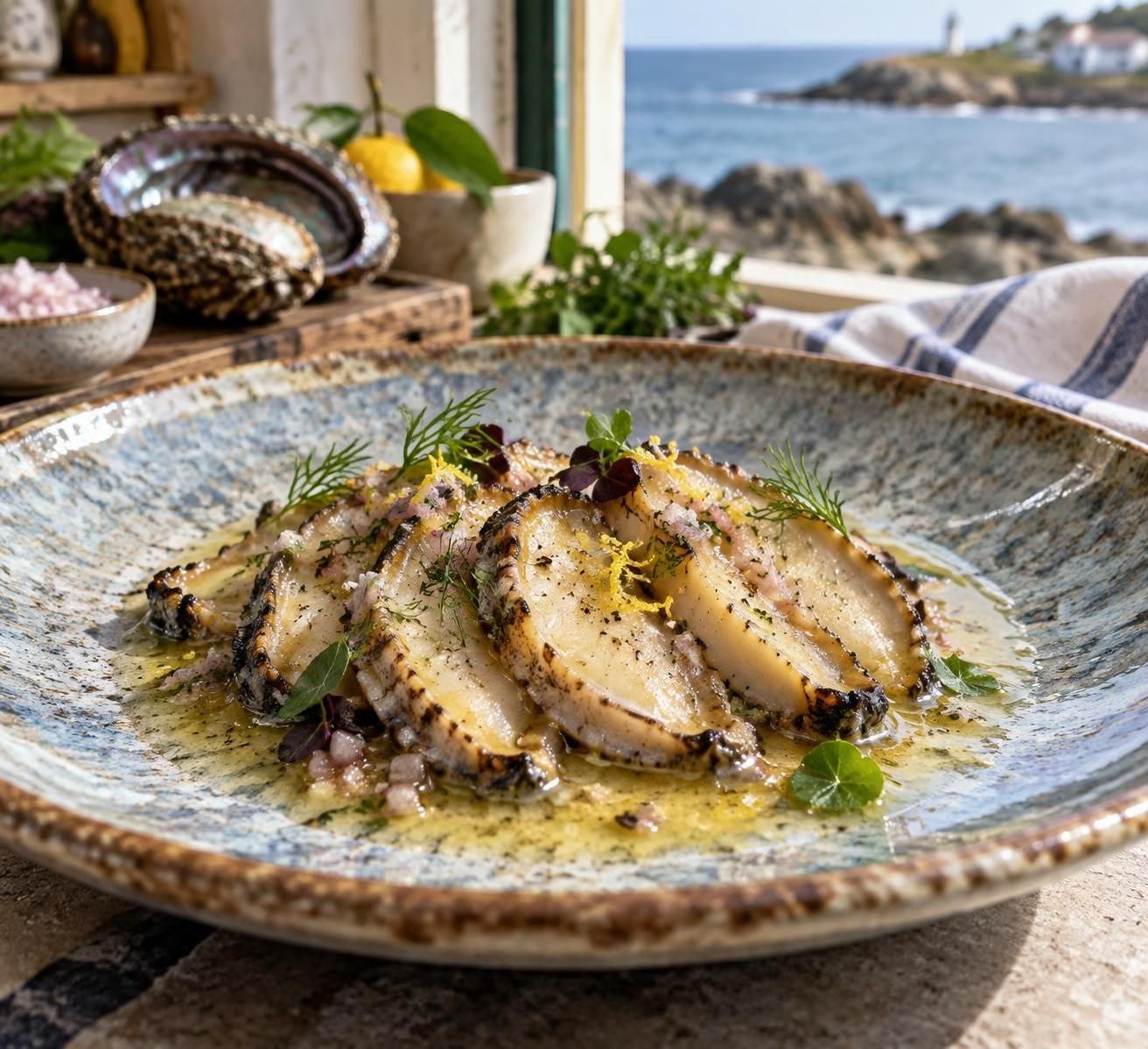 savourez des ormeaux délicatement parfumés au yuzu et des makis raffinés au wakamé et aux langoustines, pour une escapade marine pleine de finesse.