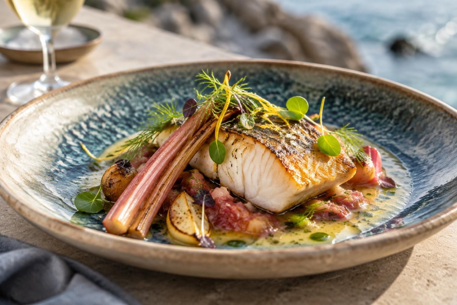 Saint-Pierre parfumé à la rhubarbe : une escale gourmande en cuisine marine